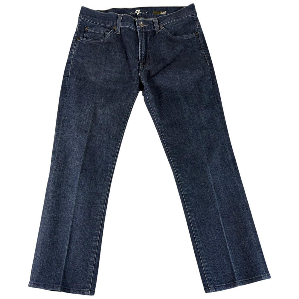 7 For All Mankind A Pocket Bootcut Jeans Womens 30 Dark Blue Stretch Midrise